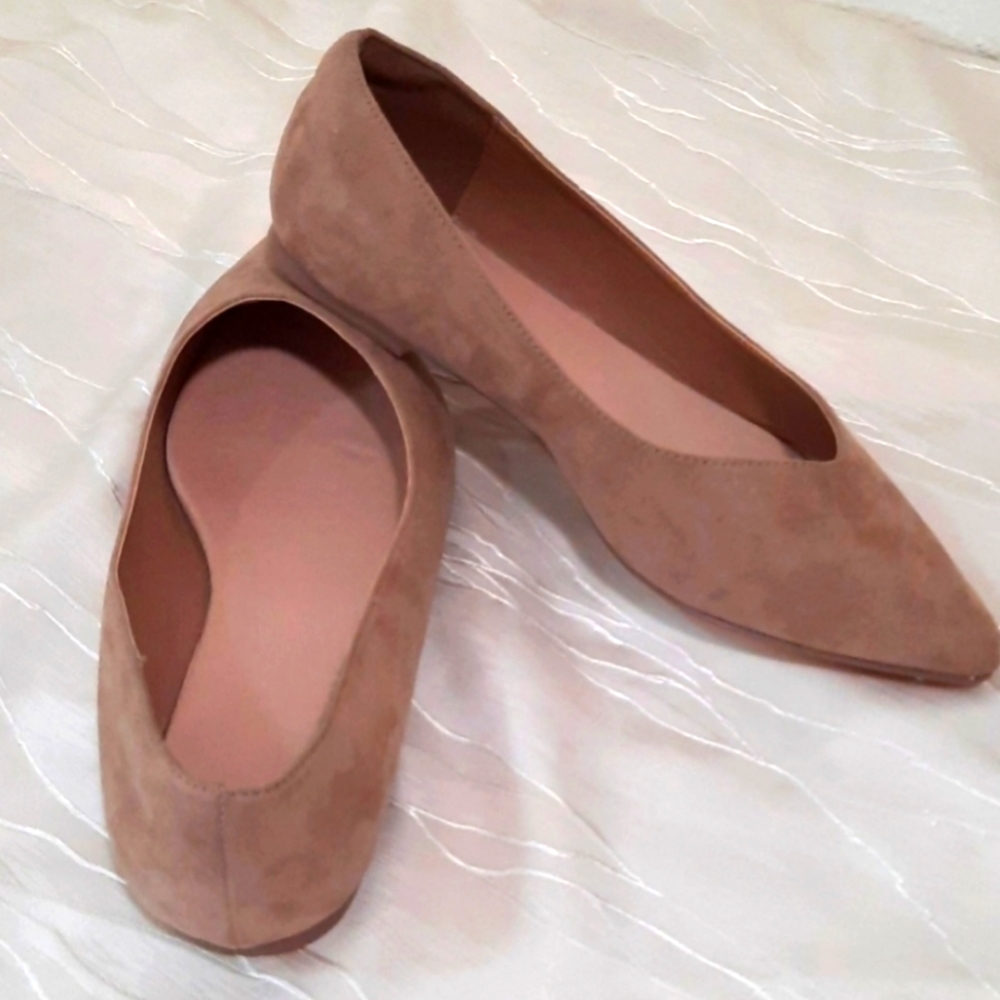 Amanda women's  brown flat pointed toe shoes